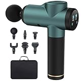 Pistola Massaggio Muscolare，Lofamy Massaggiatore Elettrico con 30 Velocit&agrave; Regolabili e 6 Testine Massaggianti, Massage Gun con Touch Screen LCD e...