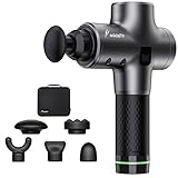 addsfit Pistola Massaggio Muscolare, Massaggiatore Muscolare per Tessuti Profondi, 9 Velocit&agrave;, Antiurto e Silenzioso, 5 Testine Portatile per...