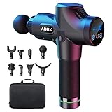 ABOX Pistola Massaggio Muscolare, 30 Velocit&agrave; Massaggiatore a Percussione Dei Tessuti Profondi, 3300 RPM/Super Silenziosa/Motore senza Spazzole...