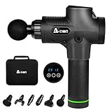 Pistola Massaggio Muscolare, ACTION 30 Velocit&agrave; Massaggiatore Muscolare con 6 Testine Massaggianti/3300 RPM/Touchscreen LED Massage Gun Super...